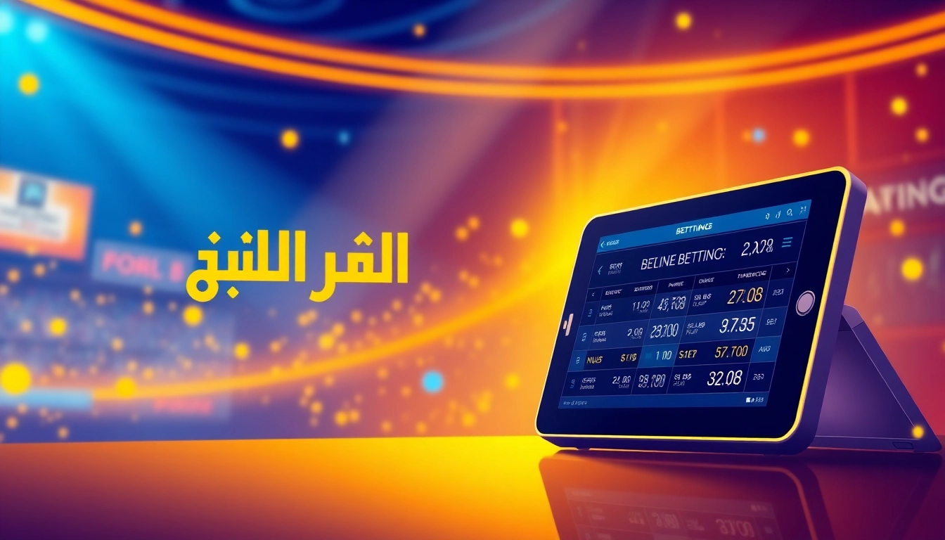 Engage with وان ایکس بت فارسی through vibrant online betting visuals showcasing a mobile device with betting odds.