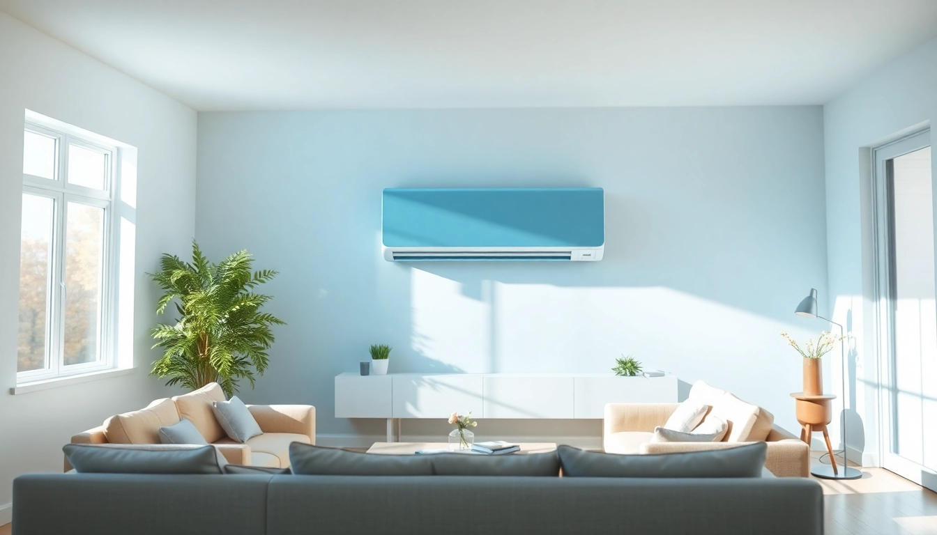 Professional air conditioning repair fort worth showcased in a stylish living room.