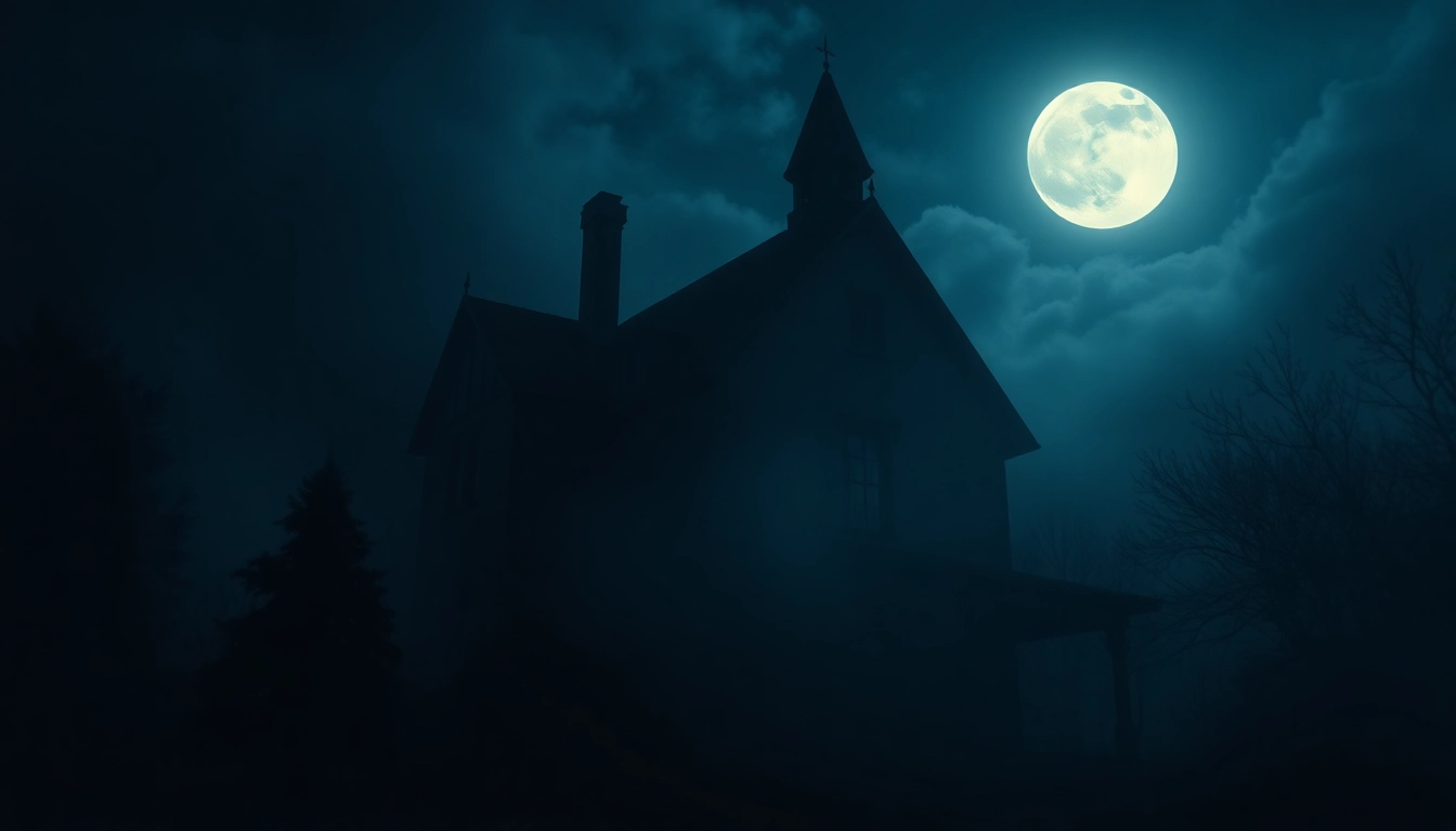 Experience spine-chilling horror content at https://hellhorror.com amidst a haunting moonlit atmosphere.