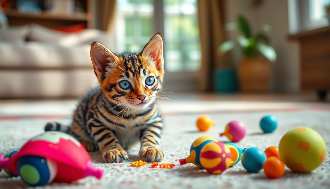 Playful Bengal kitten showcasing qualities of a Registered Bengal Breeder in a nurturing home setting.