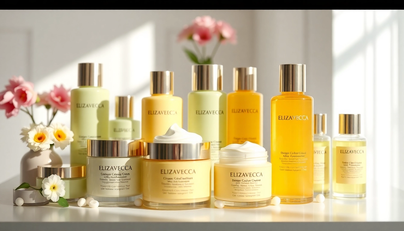 Shopping for Elizavecca kaufen, featuring colorful skincare products with vibrant packaging, perfect for your beauty routine.