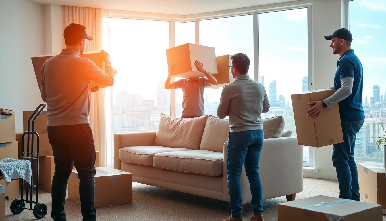 Efficient london moving services in action as professional movers assist with relocating furniture.
