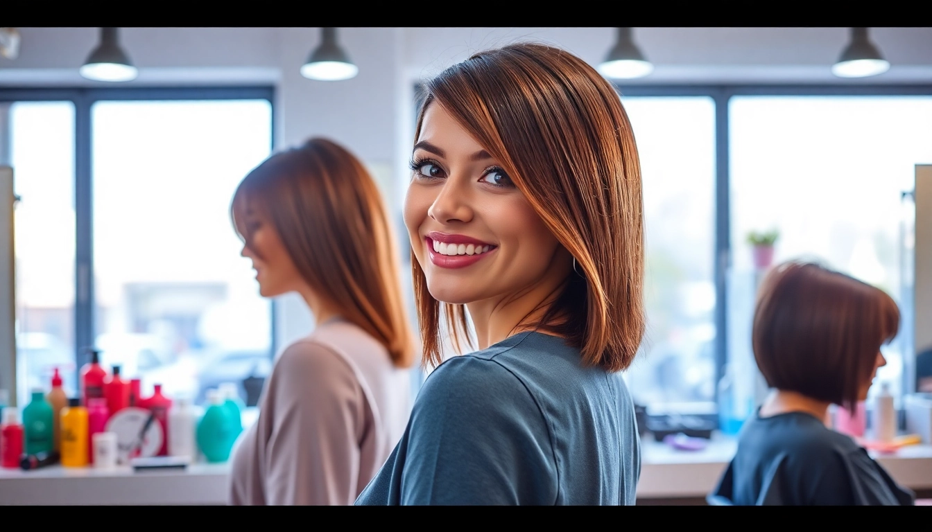 Create stunning hairstyles for thin hair with a stylish model in a professional salon setting.