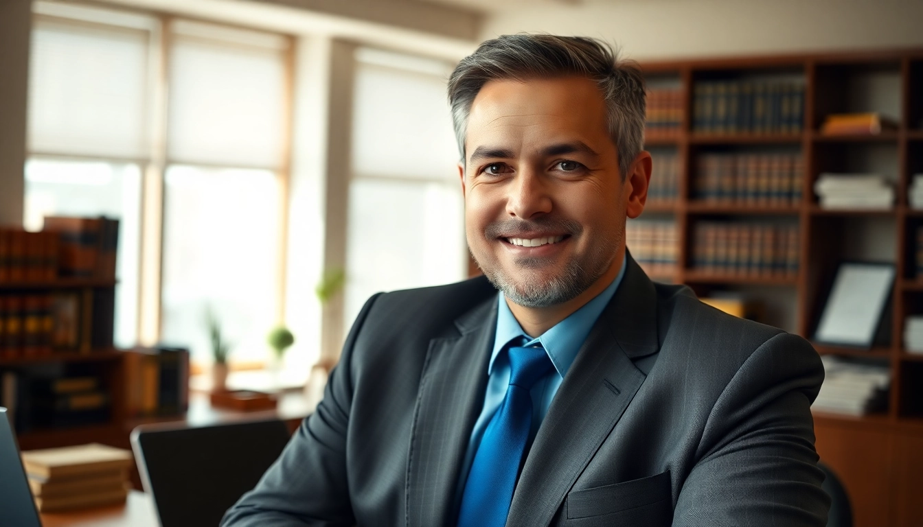 Engaging abogada de inmigracion in a professional office, showcasing expertise and authority.