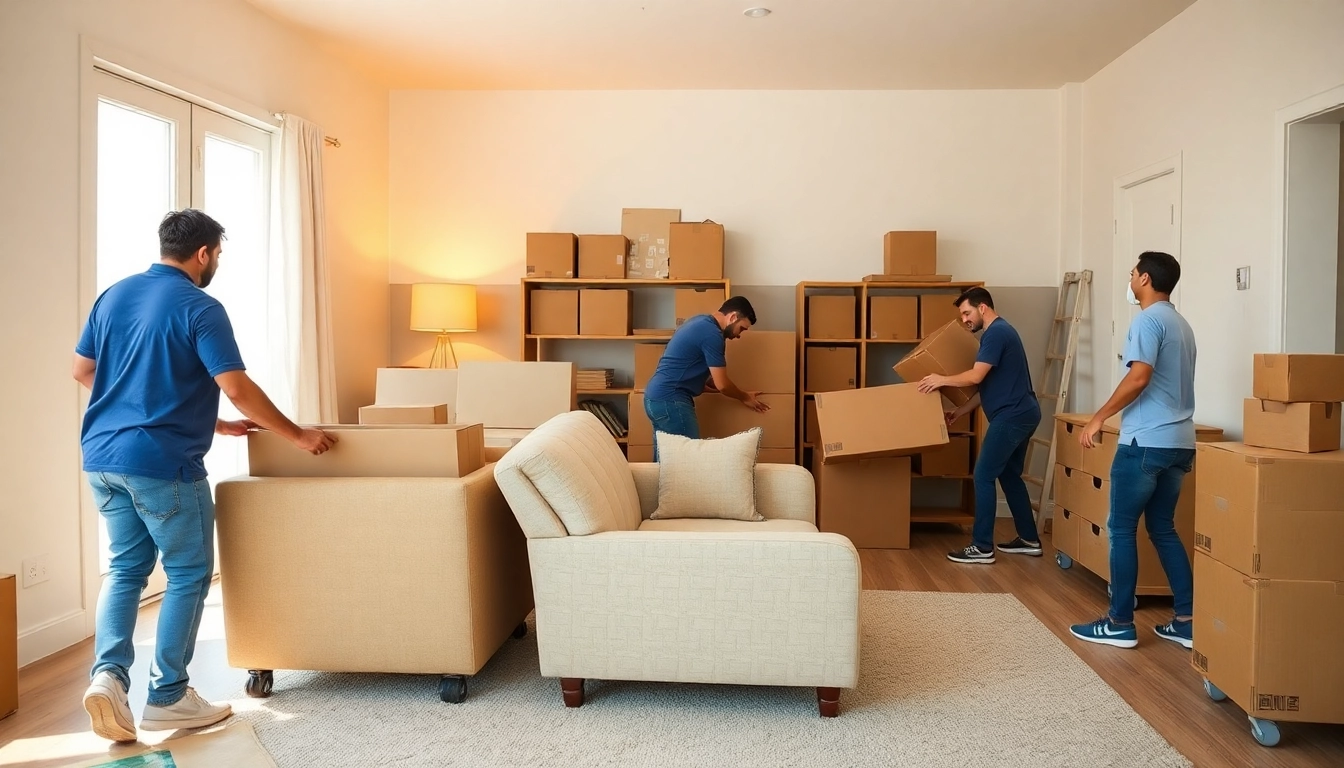 Efficient moving services by Umzugsfirma Erlangen, showcasing a professional team packing furniture expertly.