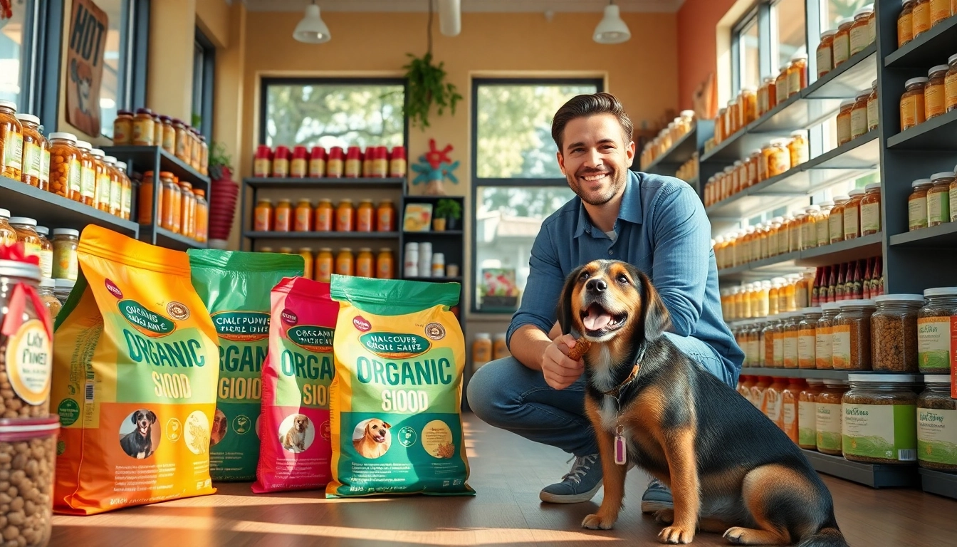 Visit a healthy dog food store in Vancouver showcasing organic products and happy pets.