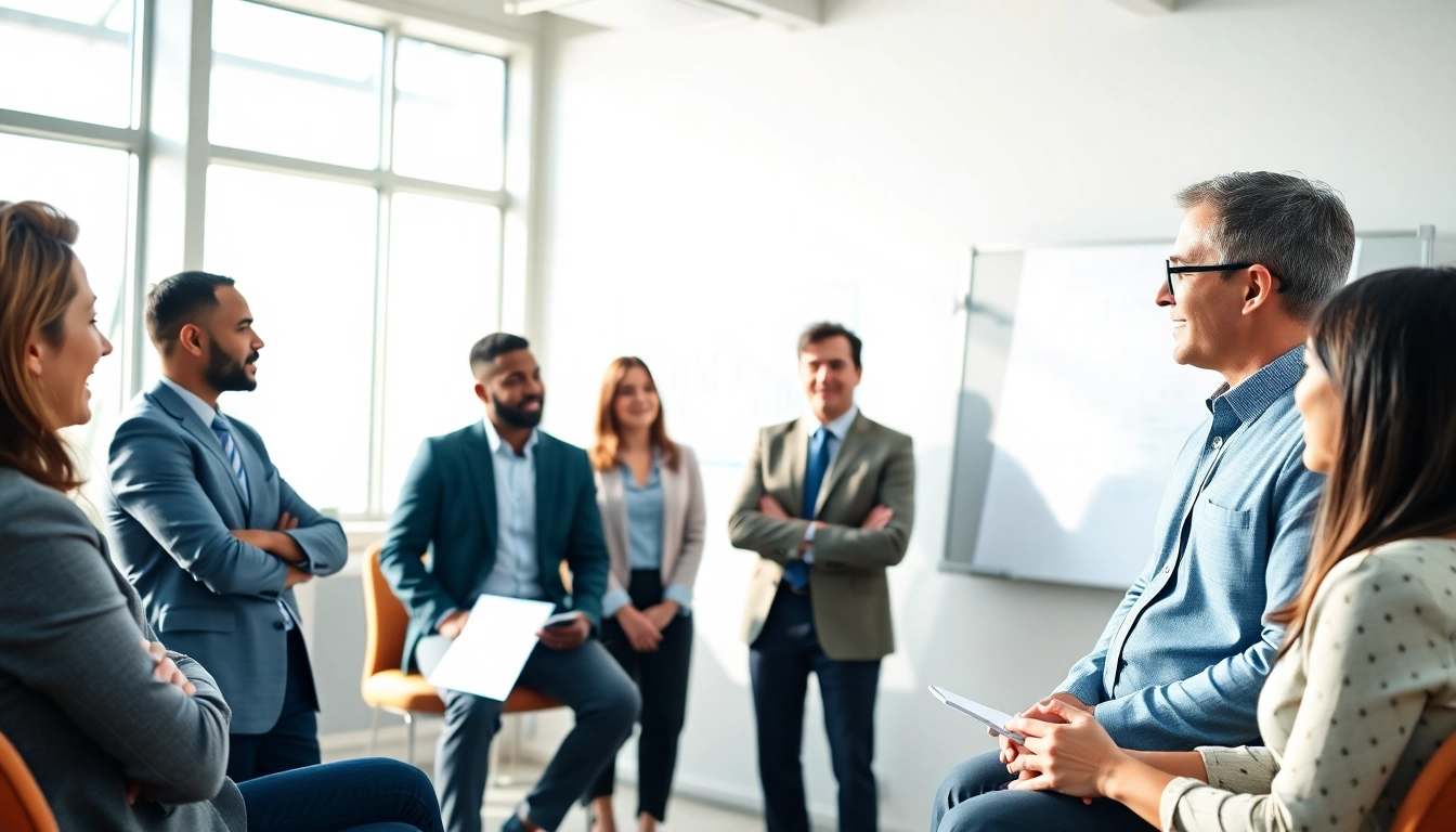 Engaging business coaching service session showcasing professional interaction and collaboration.
