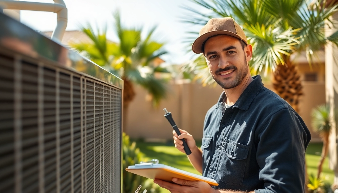 Expert AC repair in Glendale, AZ, showcasing a technician working on an air conditioning unit.