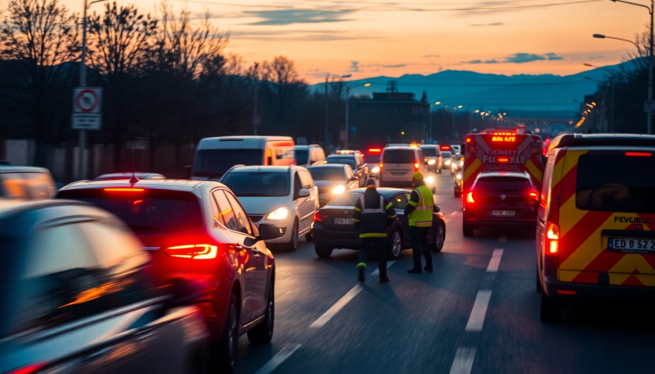 Düzce Hür Haber captures urgent traffic scene with responders at the site of a recent accident.