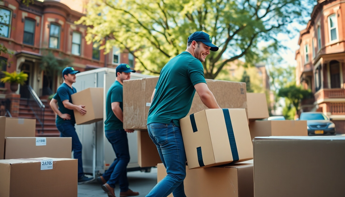 Efficient Queens movers handling furniture during a residential relocation in Queens, NY.