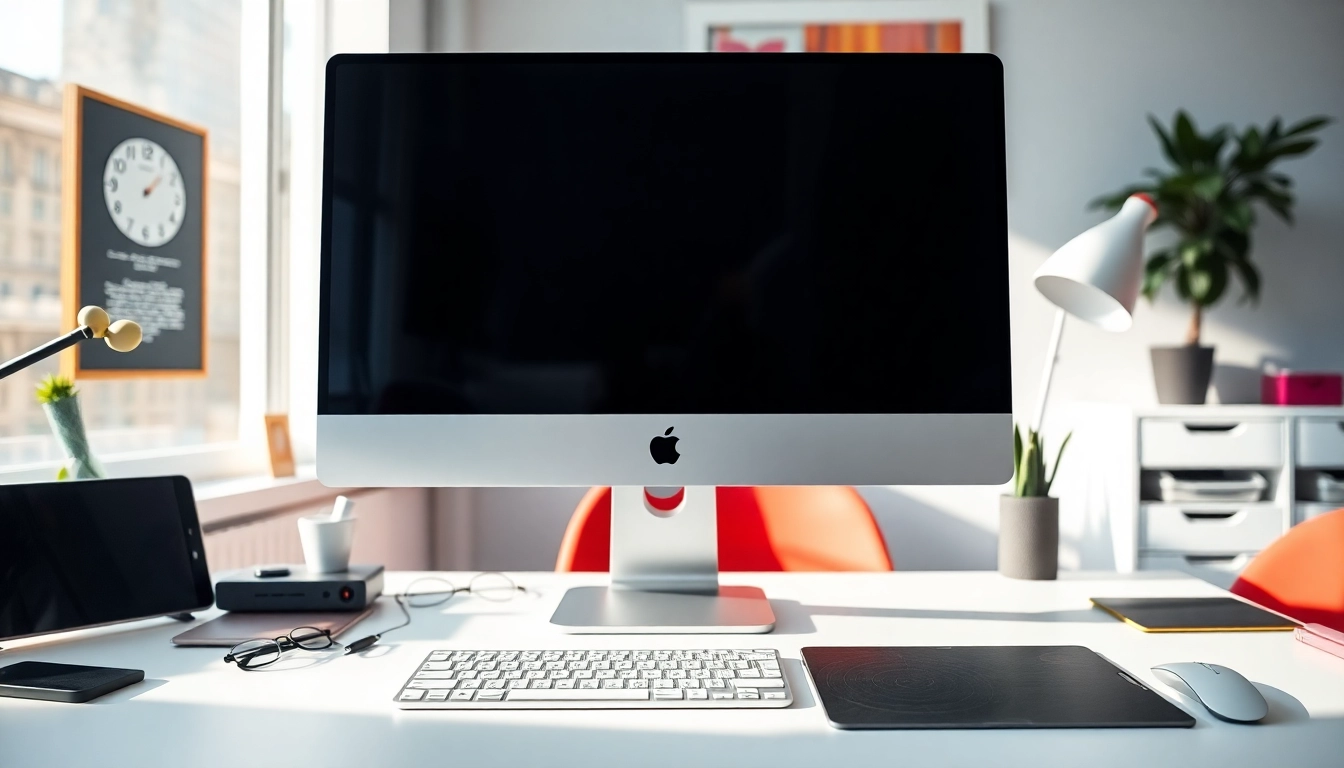 Buy Apple Pro Display with stunning 6K Retina display in a sleek and modern workspace.