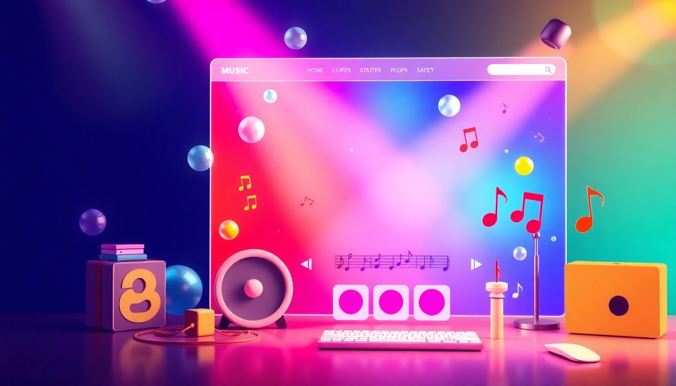 Explore the engaging interface of 汽水音乐官网 showcasing vibrant music elements.