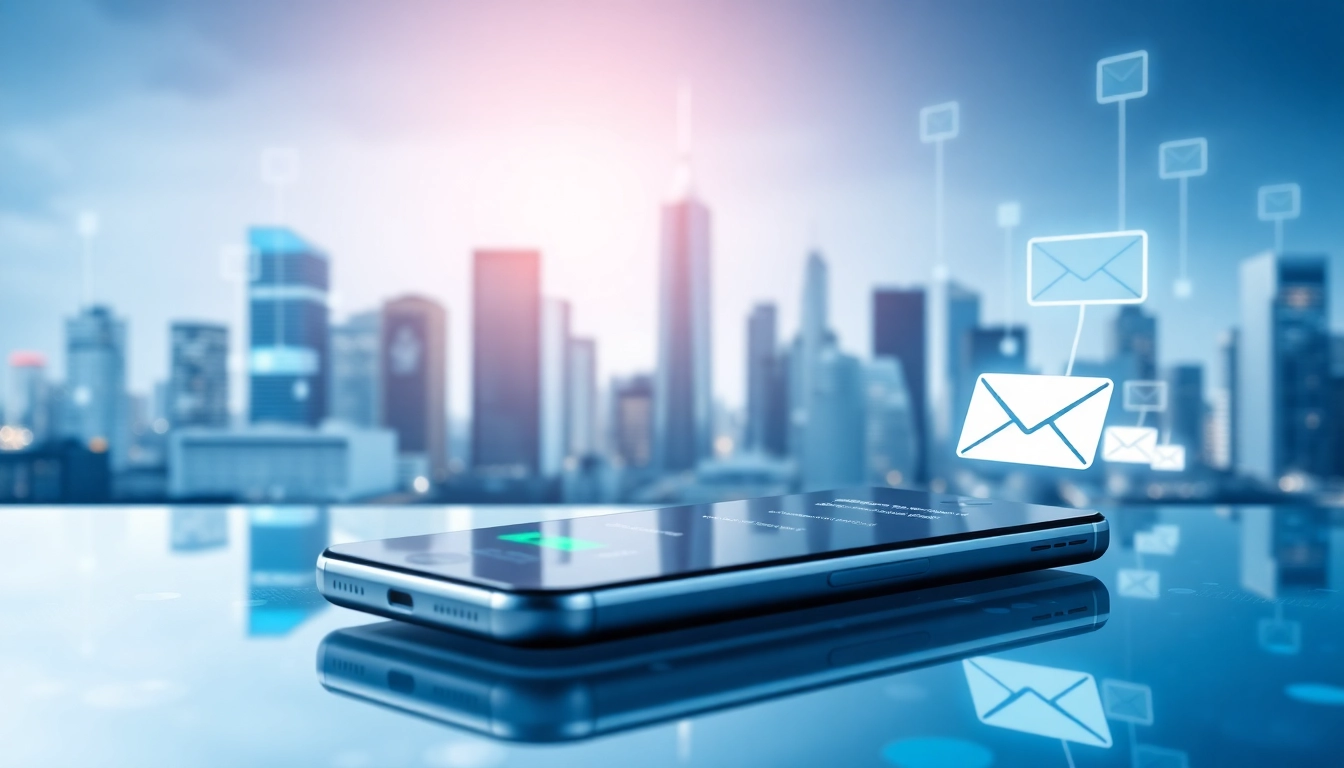 Receive SMS online with smsvpa using a smartphone and digital interface while symbolizing connectivity.