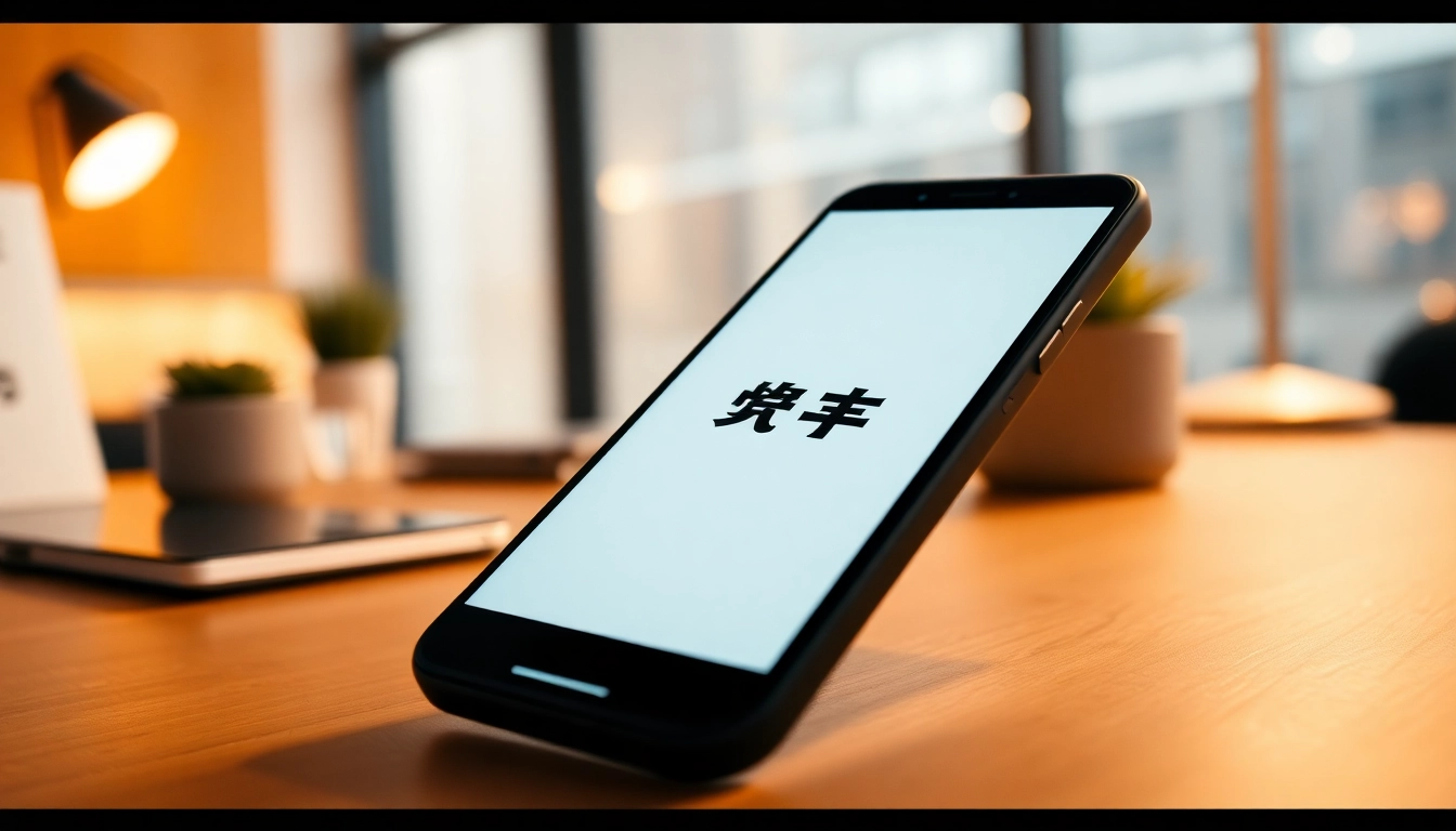 Engage with the 美洽下载 app interface showcasing its features on a smartphone for a professional setting.