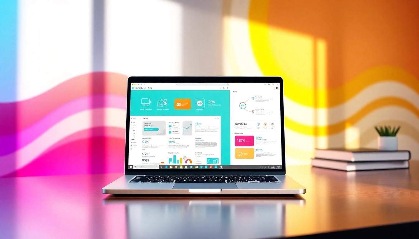 Experience wps下载 with a striking laptop display showcasing WPS Office productivity tools in a vibrant workspace.