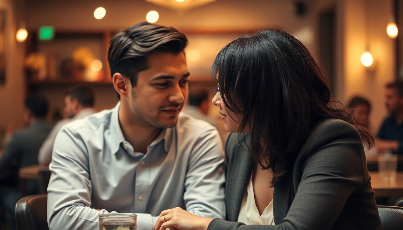 Couple fostering communication in relationships at a cozy café, showcasing intimacy and connection.