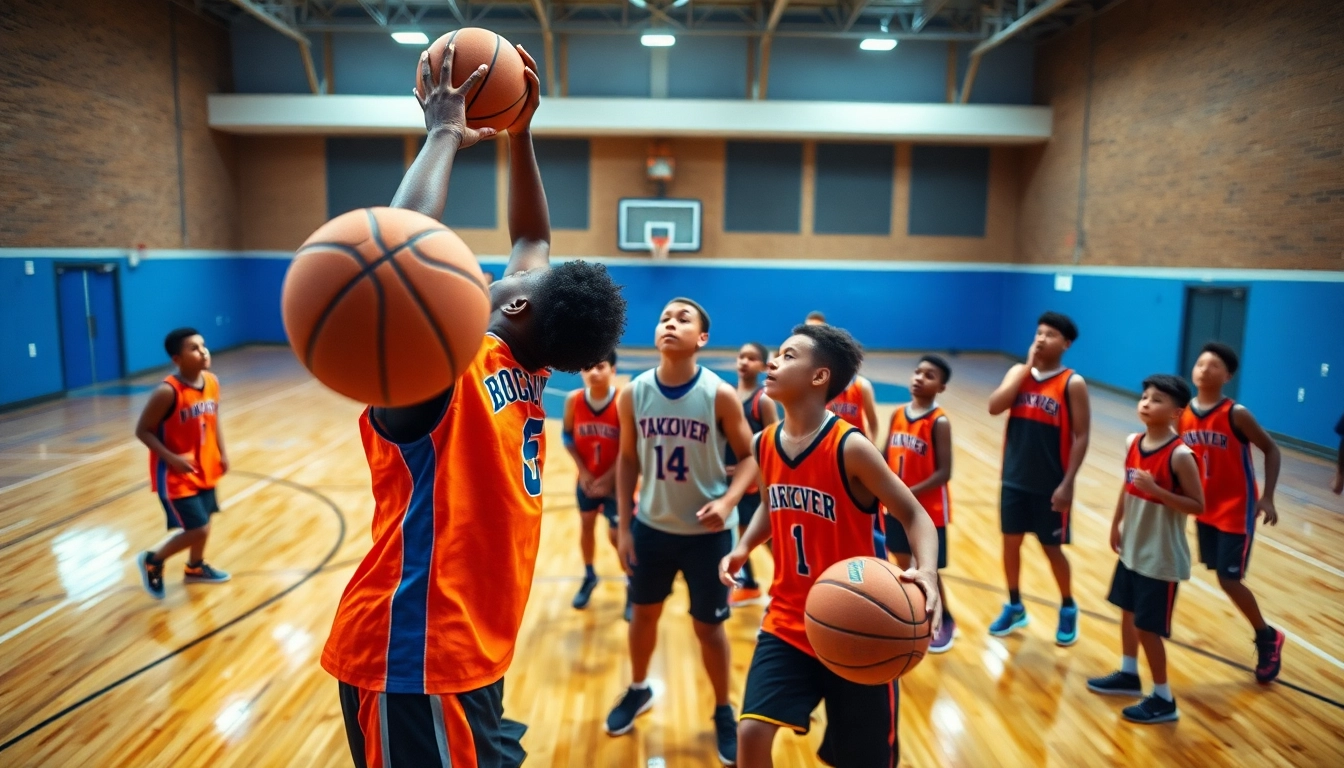 Youth athletes showcasing their skills during training at Takeover Basketball Academy.