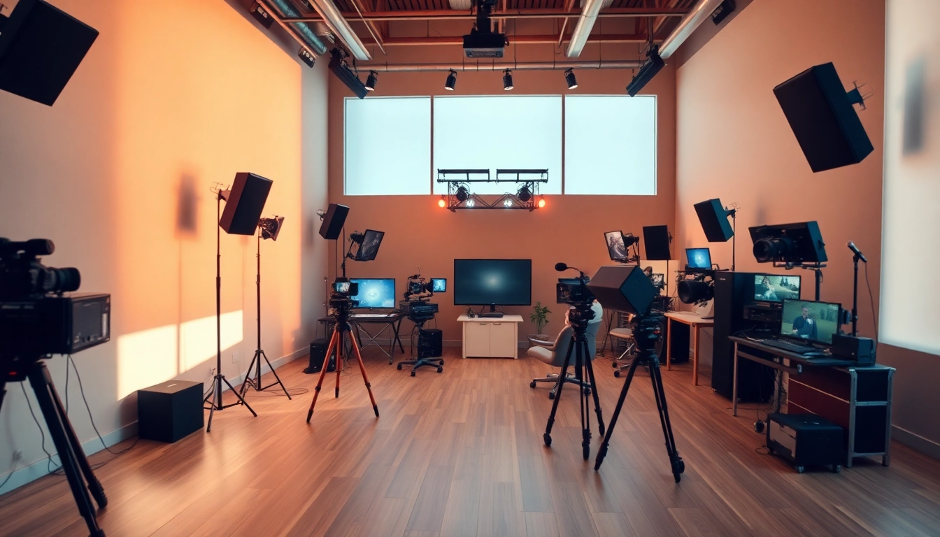 영상업체 in a vibrant editing room showcasing modern film production techniques.