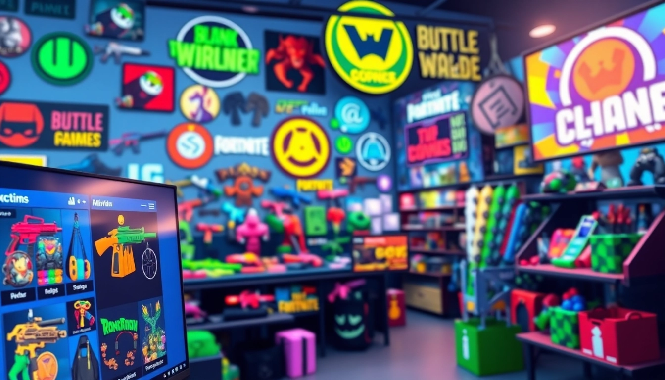 Toko Game Items dengan berbagai barang menarik, diperlihatkan dalam antarmuka yang interaktif.