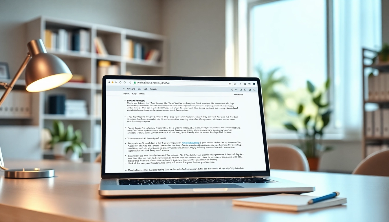 Boost accuracy with this AI checker tool analyzing text in a modern office environment.