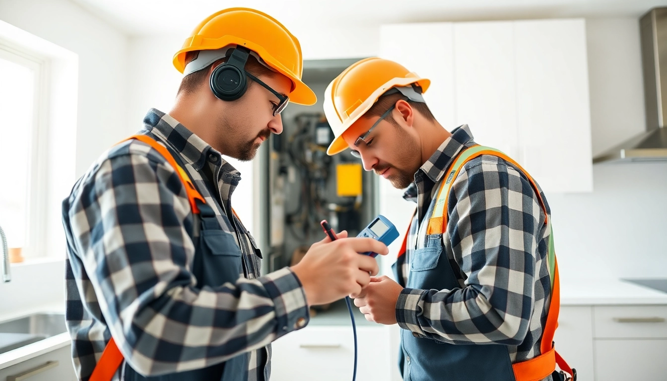 Skilled electrician troubleshooting a residential electrical panel for optimal service.