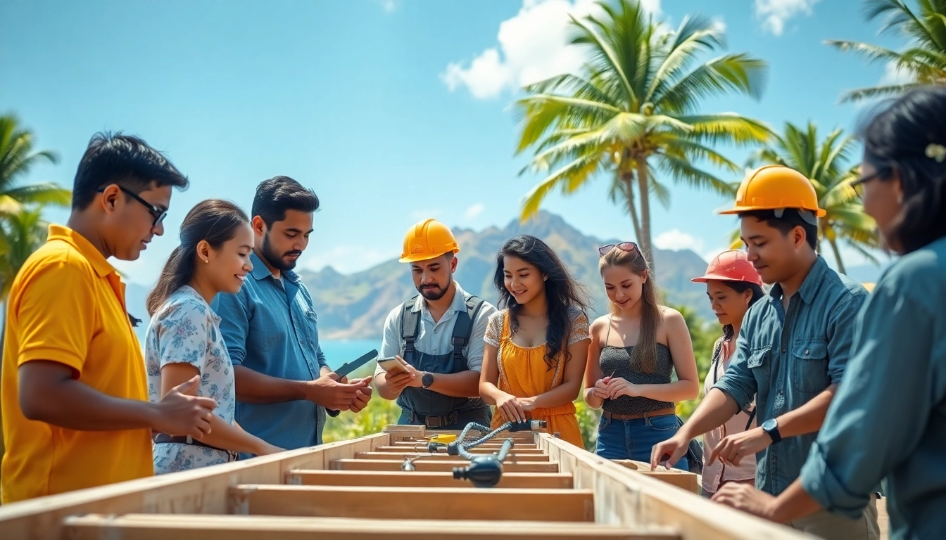 Learn about trade schools in Hawaii with students engaged in hands-on training and collaboration.