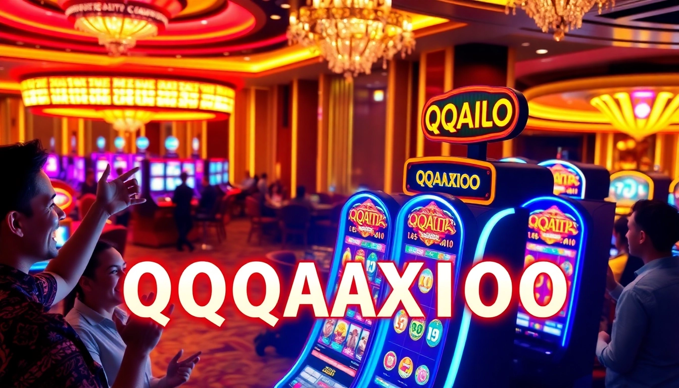Menyaksikan pemain merayakan kemenangan di mesin QQAXIOO slot yang bersinar.