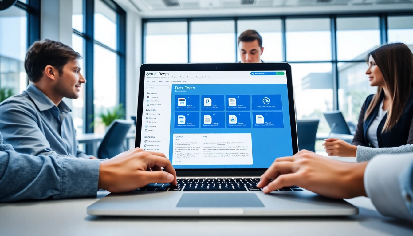 Datenraum Nutzung in einem modernen Büro mit digitaler Interaktion