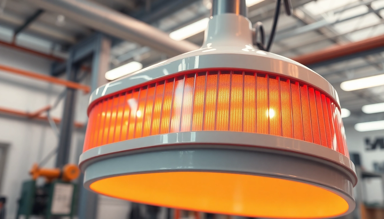 Infrared heating lamp showcasing advanced technology for efficient heating solutions.